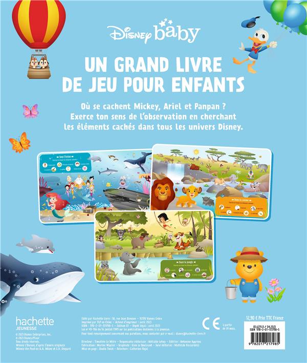 Livre Mon Cherche et Trouve "J'ai 2 ans" Disney Baby