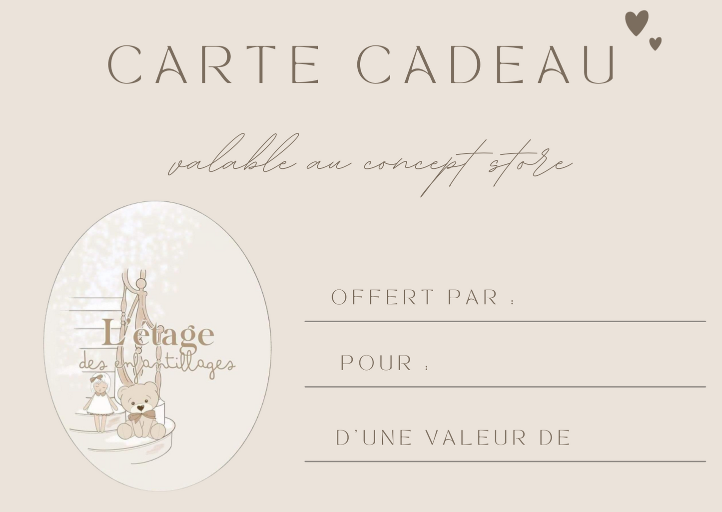 Carte-Cadeau Concept Store