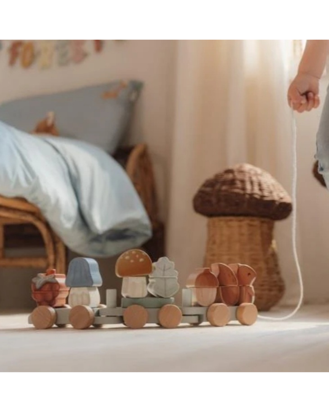 Little Dutch Train en bois à blocs Forest Friends