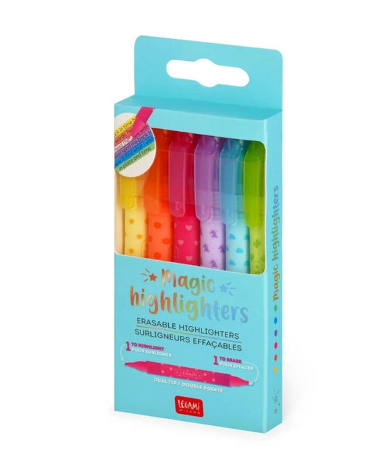 Legami Set de 6 surligneurs effaçables Magic Highlighters