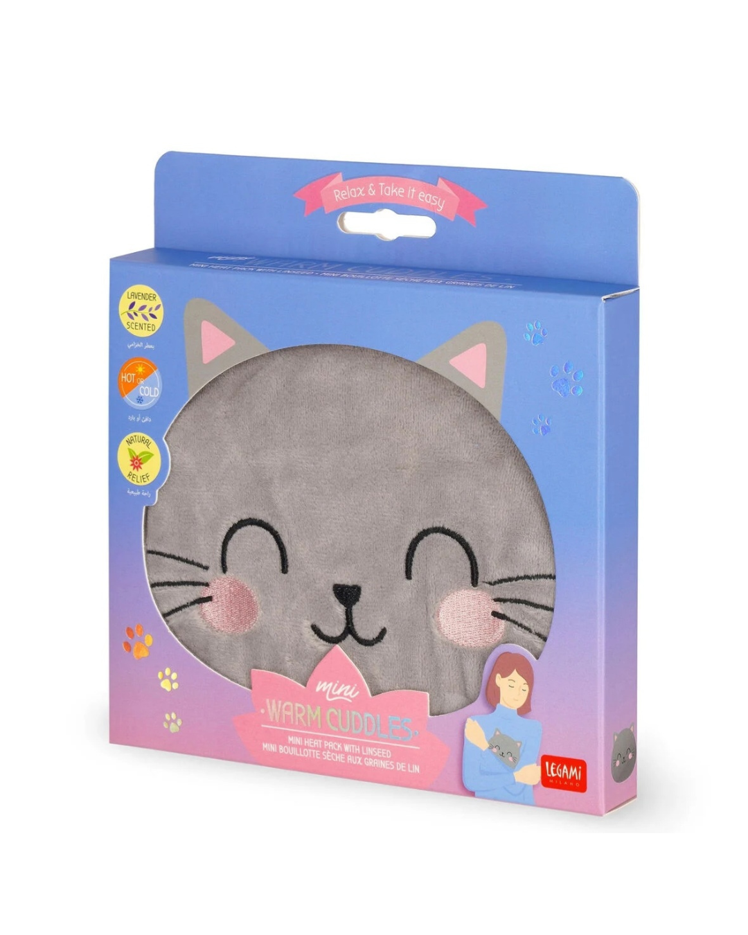 Legami Bouillotte sèche aux graines de lin Kitty