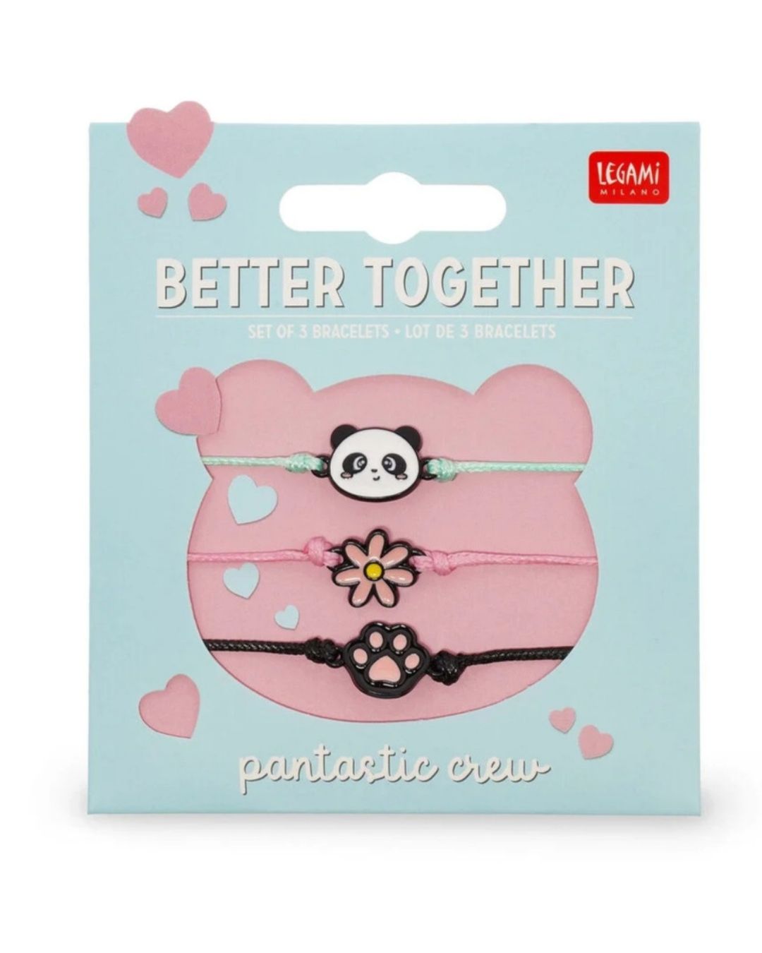 Legami Set de 3 bracelets Panda