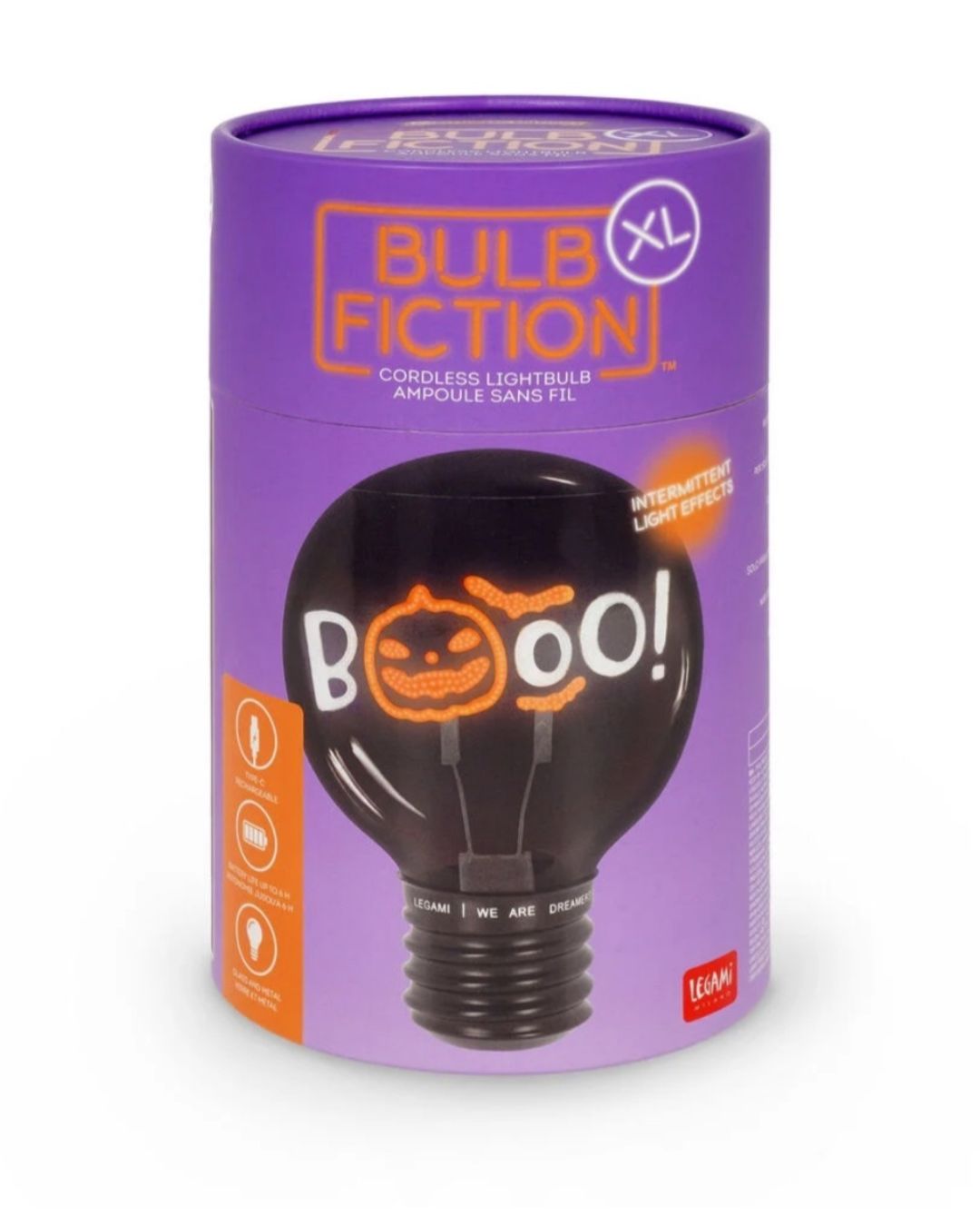 Legami Lampe de table décorative en forme d'ampoule d’Halloween Bulb Fiction XL