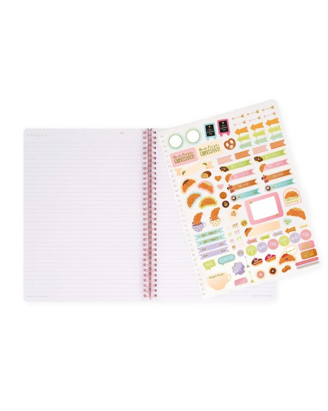 Legami Cahier à spirale ligné A4 couverture rigide illustrée Croissant
