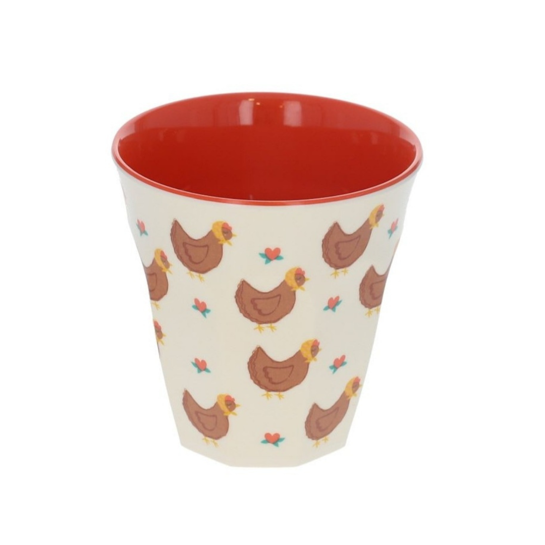 Le Petit Souk Verre mélanine Petite Poule Rousse