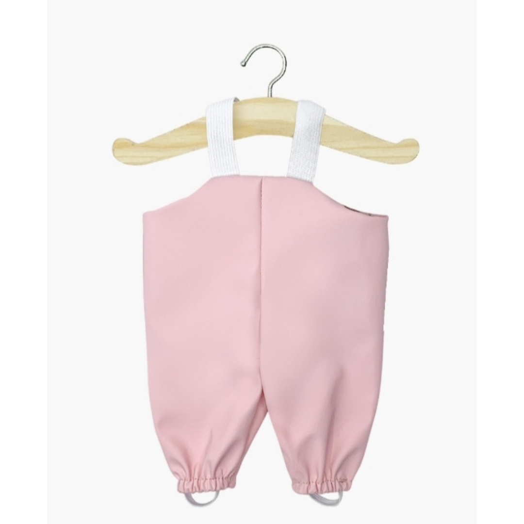 Minikane Salopette de pêcheur en enduit rose