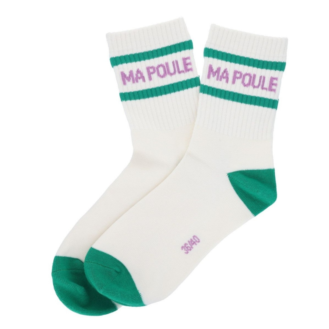 Le Petit Souk Chaussettes femme à message "Ma Poule"