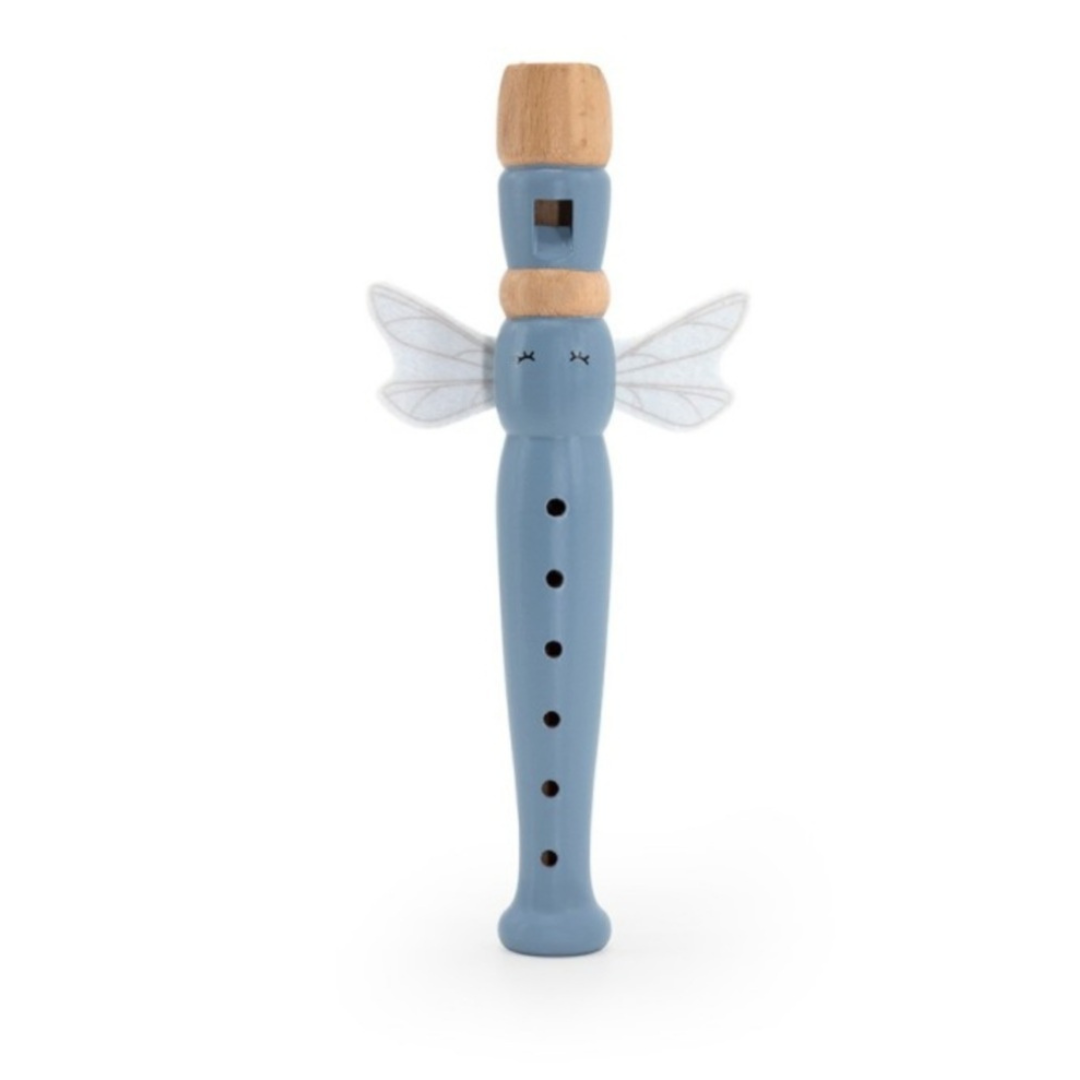 Label Label Flûte en bois coloris bleu