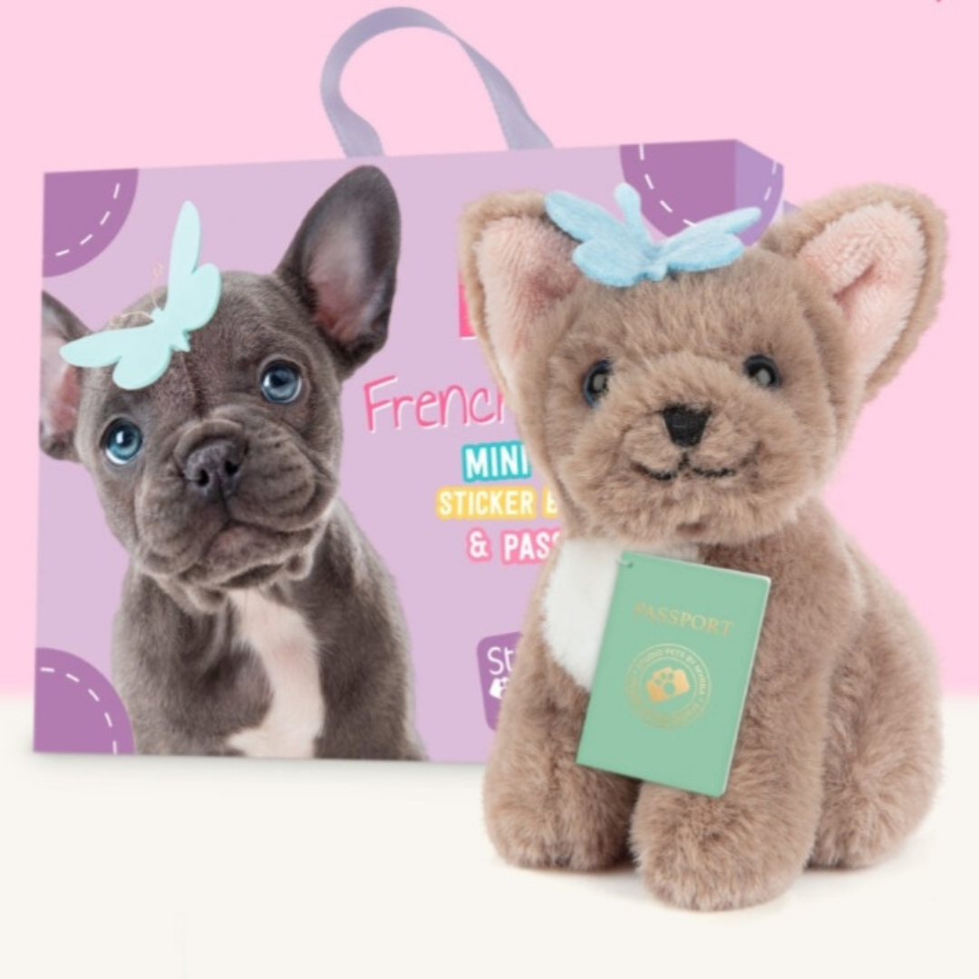 Studio Pets Peluche Bibi avec sa valise, son passeport et ses stickers