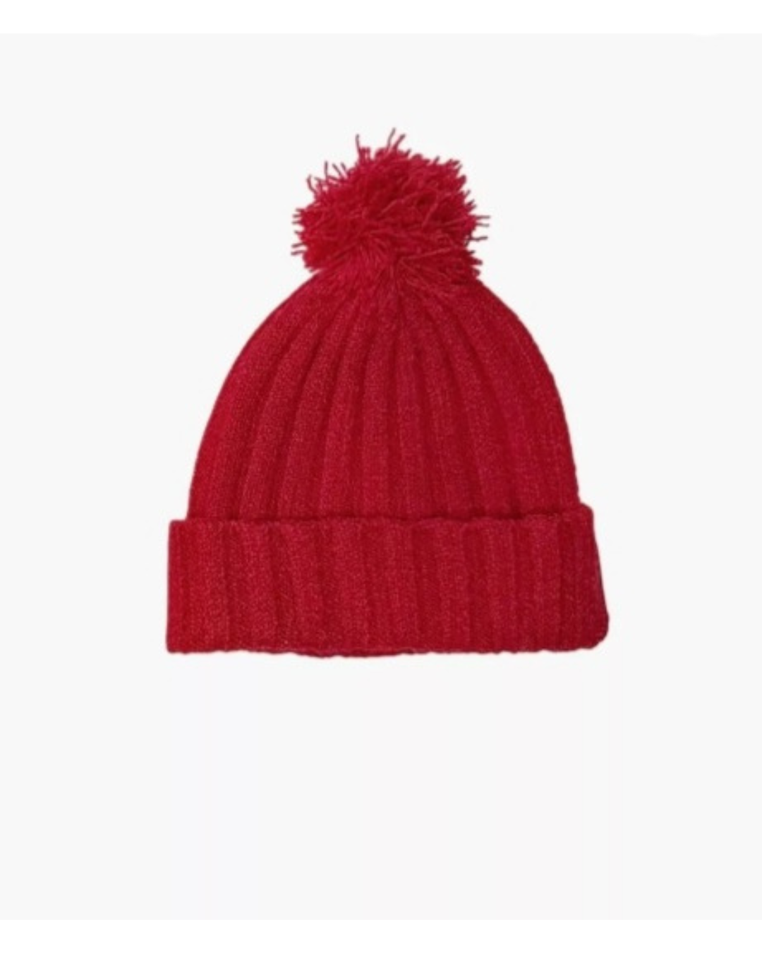 Minikane Bonnet Barry en tricot rouge avec pompon et son pochon