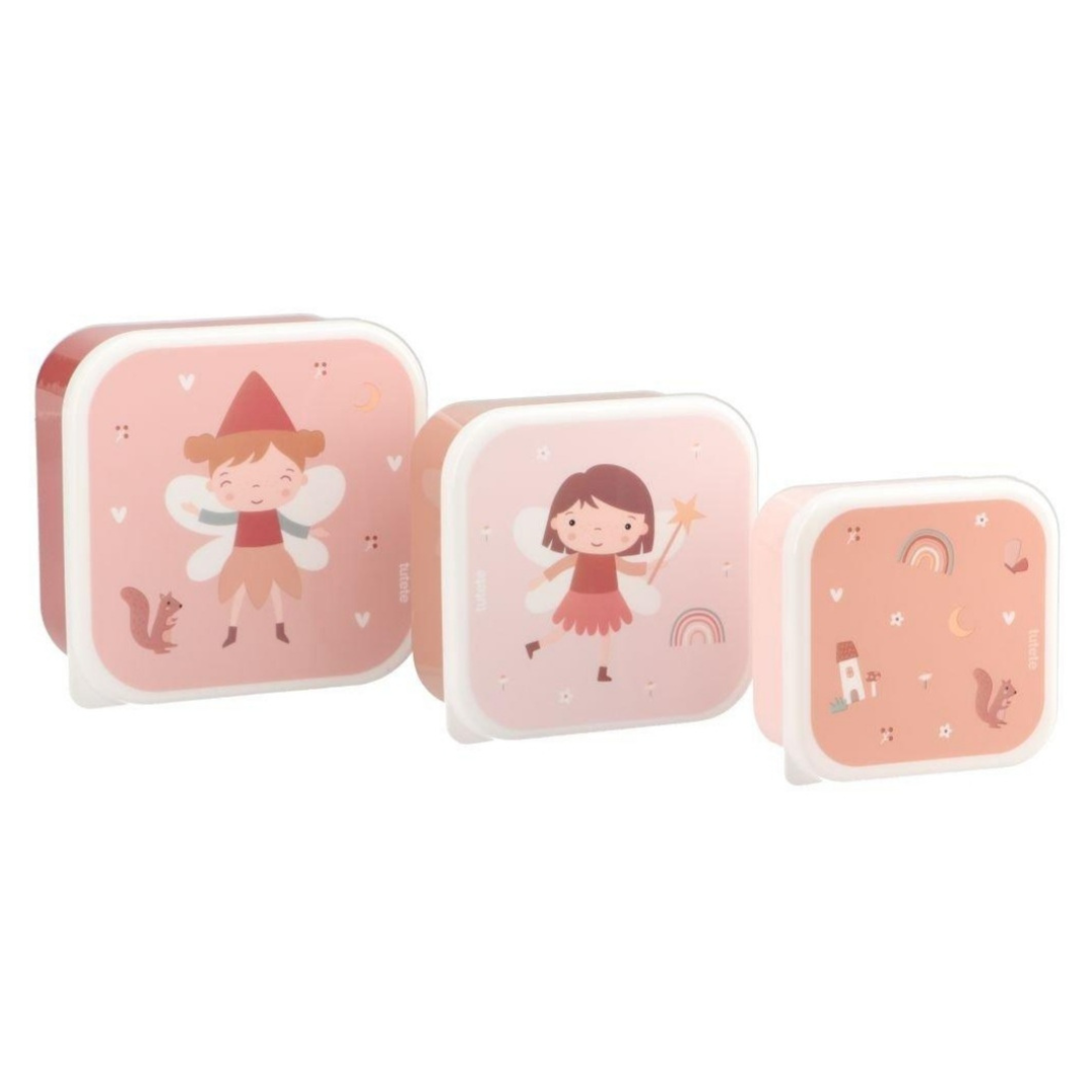 Tutete Ensemble de 3 boîtes à goûter Wild Fairies