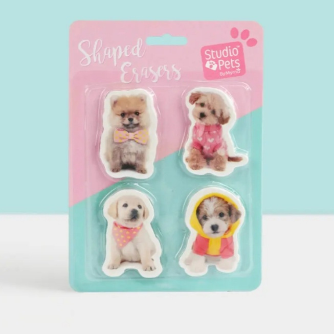 Studio Pets Set de 4 gommes 2D