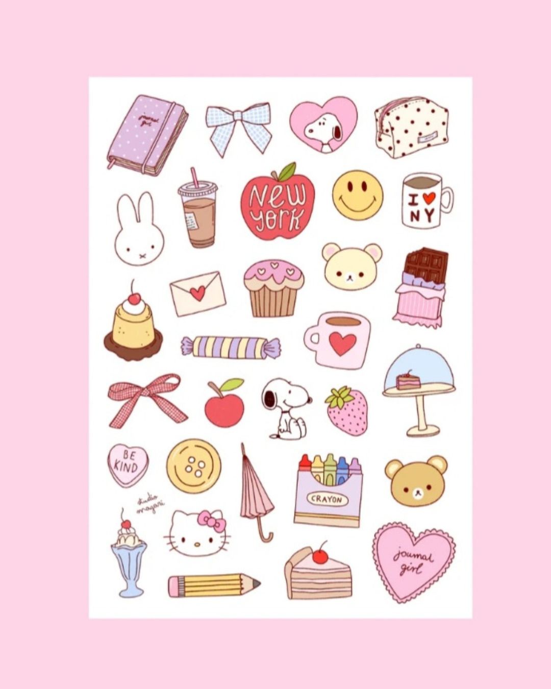 Studio Magari Planche de stickers Girl’s best friends