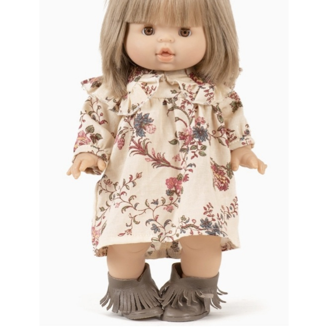 Minikane Robe Karina en twill Orchid avec headband en flanelle Vichy Émile & Ida