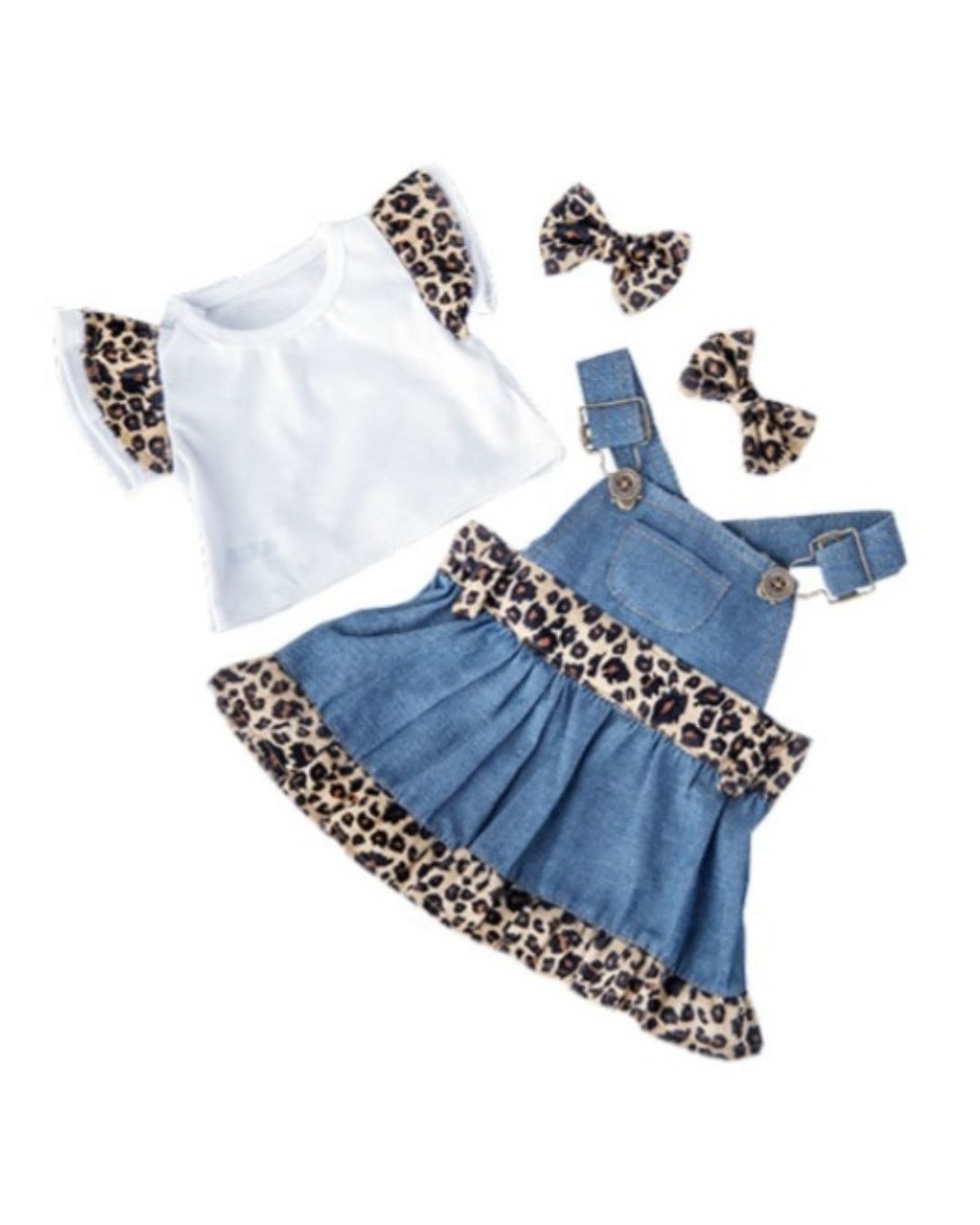 "Fabrique ta peluche" Ensemble Robe, t-shirt et petits noeuds