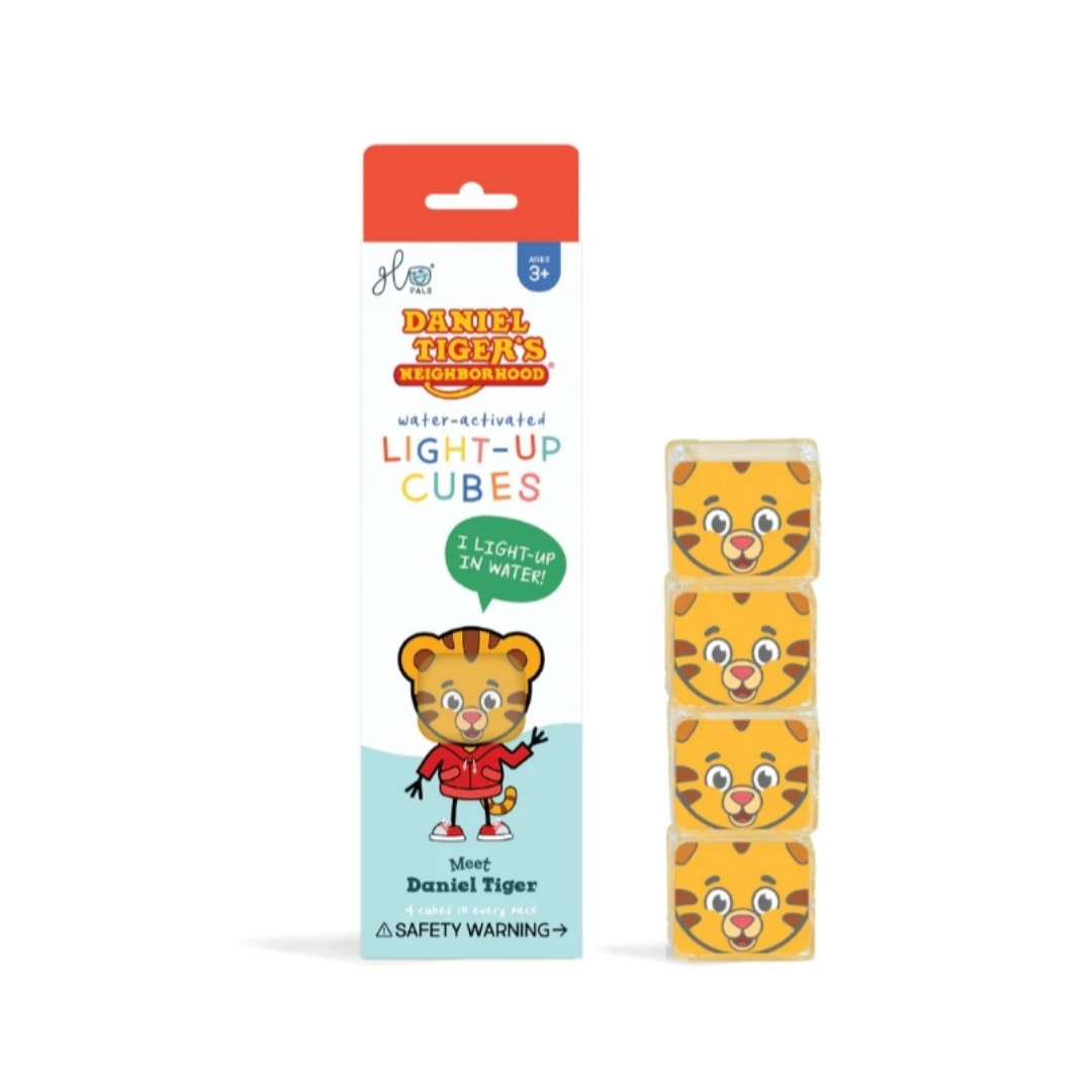 Glopals Lot de 4 cubes lumineux sensoriels Daniel le Tigre