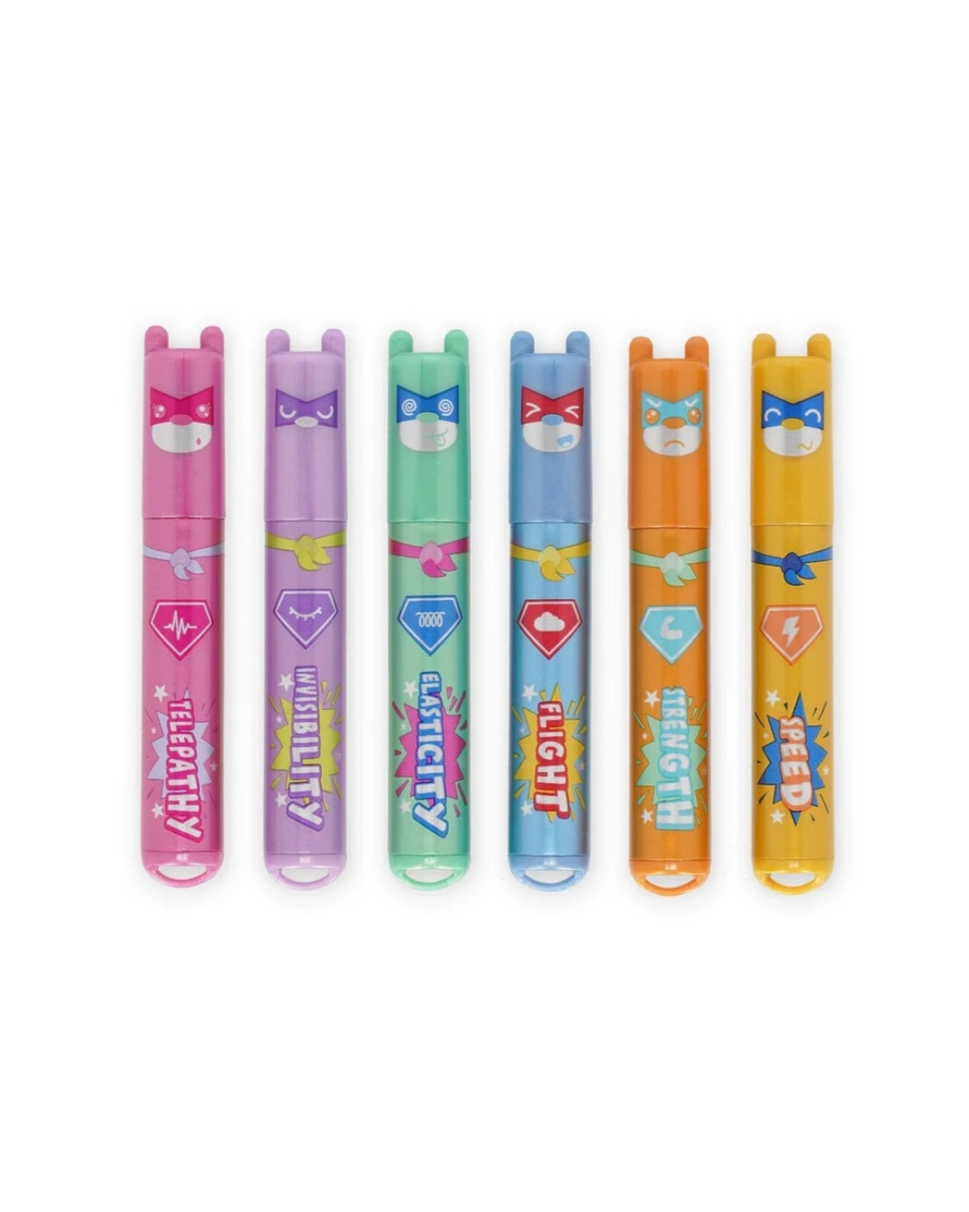 Legami Set de 6 mini surligneurs Teddy's Superpower