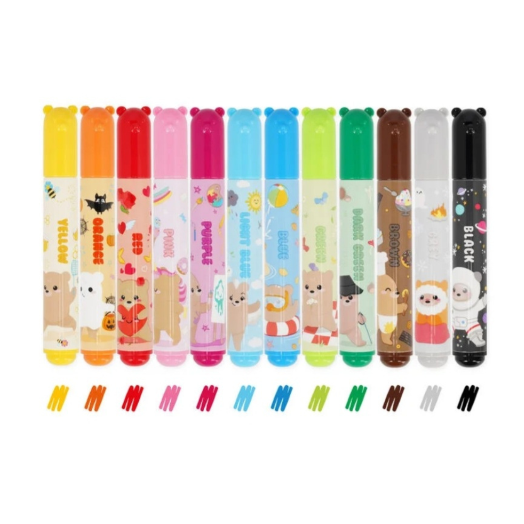 Legami Set de 12 feutres Teddy Friends