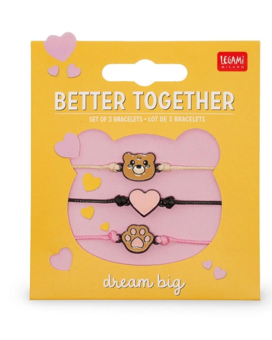 Legami Set de 3 bracelets Teddy Bear