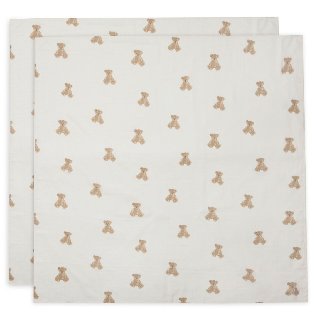 Jollein Lot de 2 langes Teddy 115 x 115cm