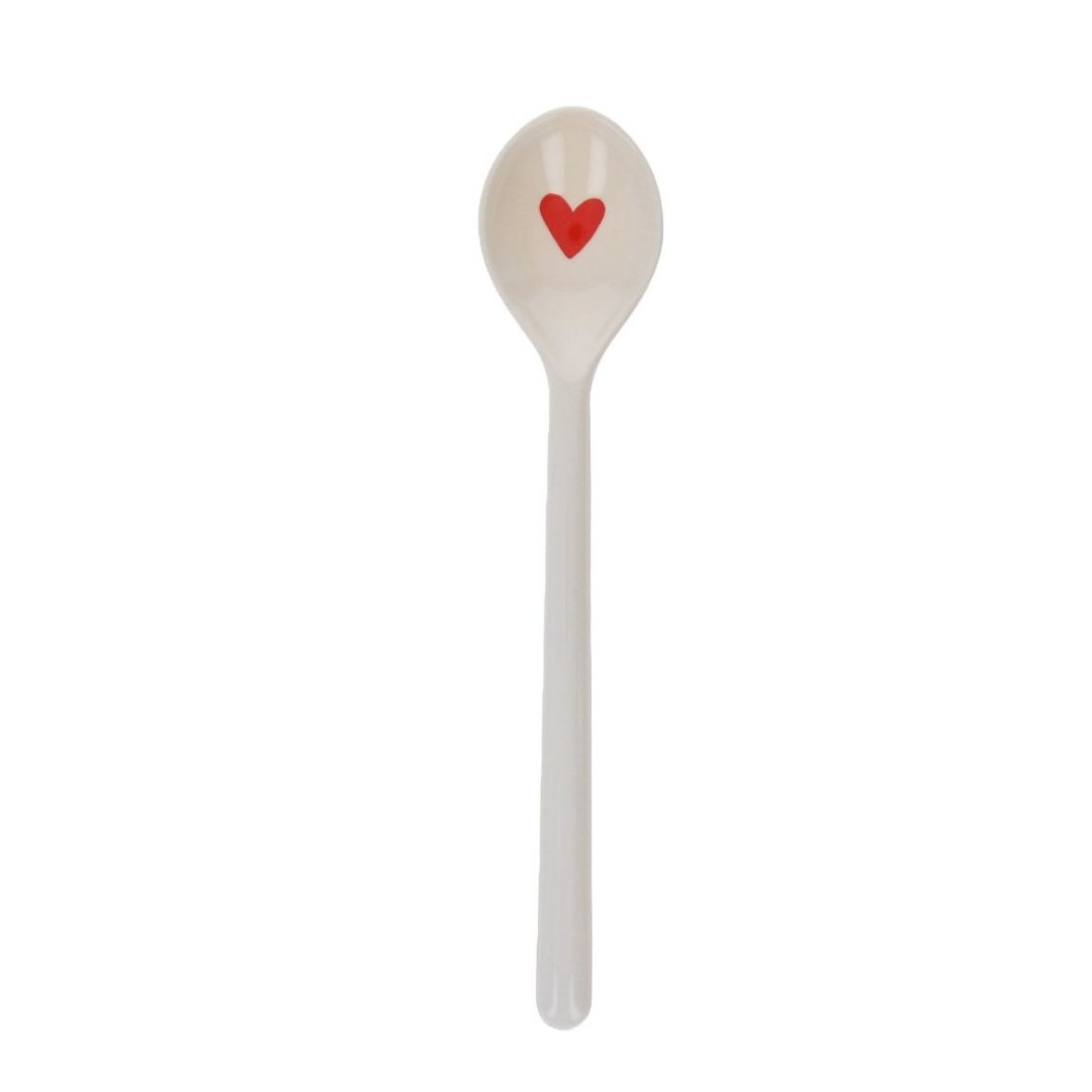 Le Petit Souk Cuillère à latte coeur rouge