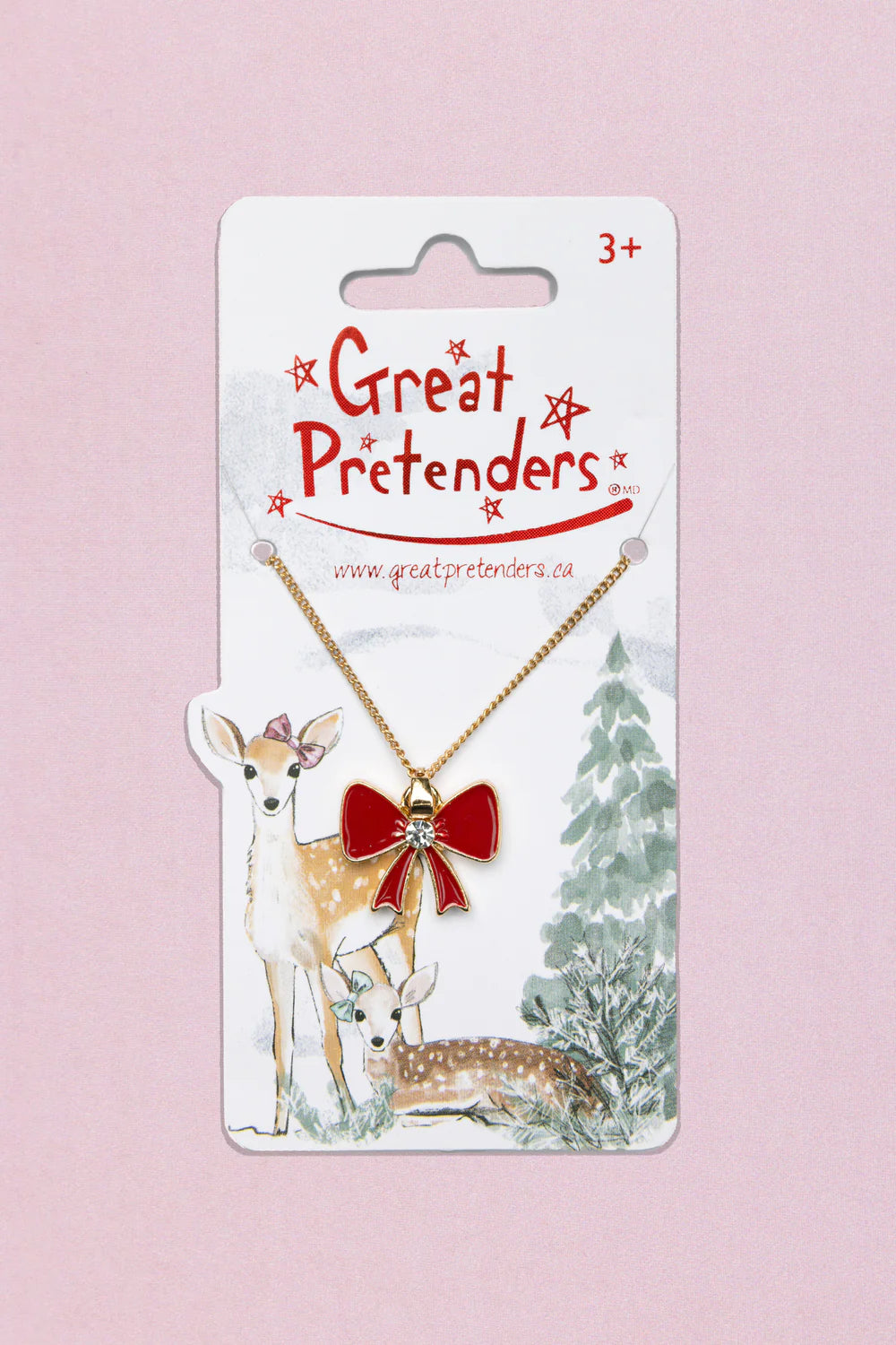 Collier nœud rouge Noël
