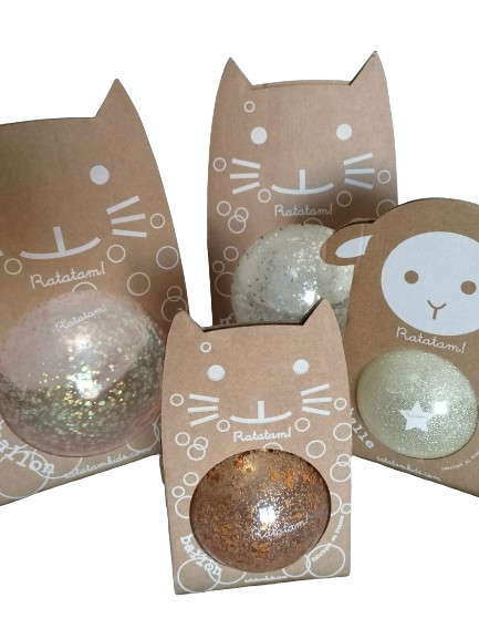 Ratatam Ballon à paillettes bleu
