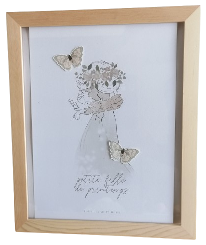 Affiche et Cadre "Petite fille de Printemps"