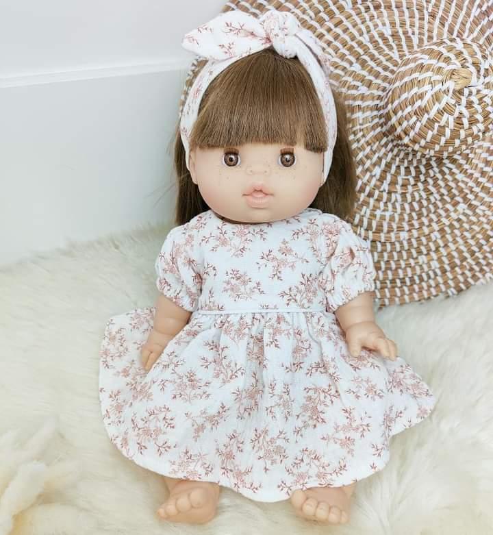 Robe poupée et bandeau assorti