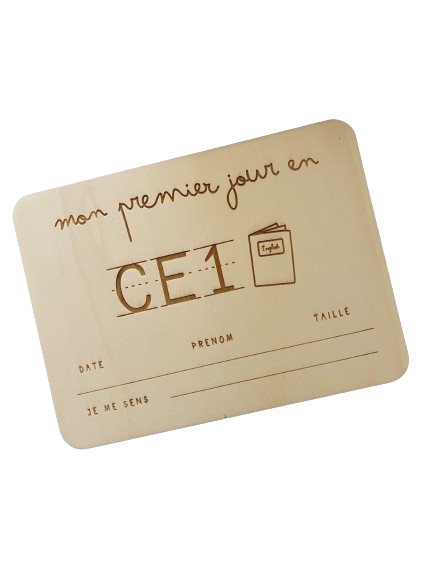 Pancarte "Mon Premier Jour en CE1"