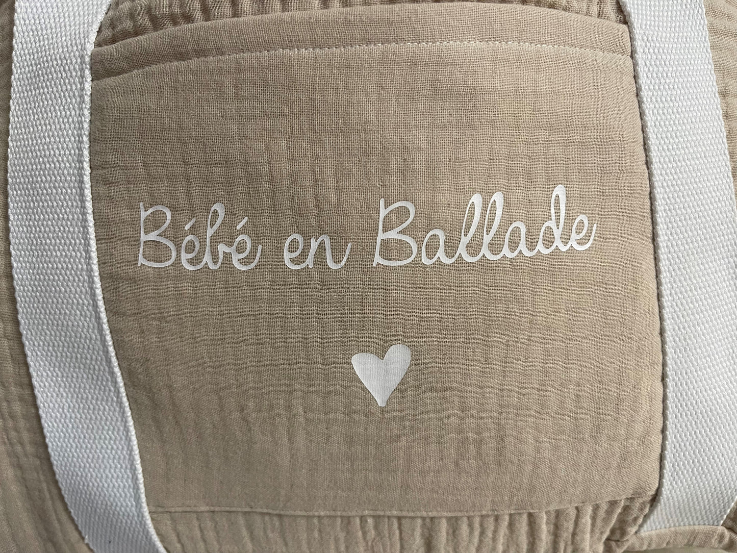 Sac à langer beige "Bébé en ballade"