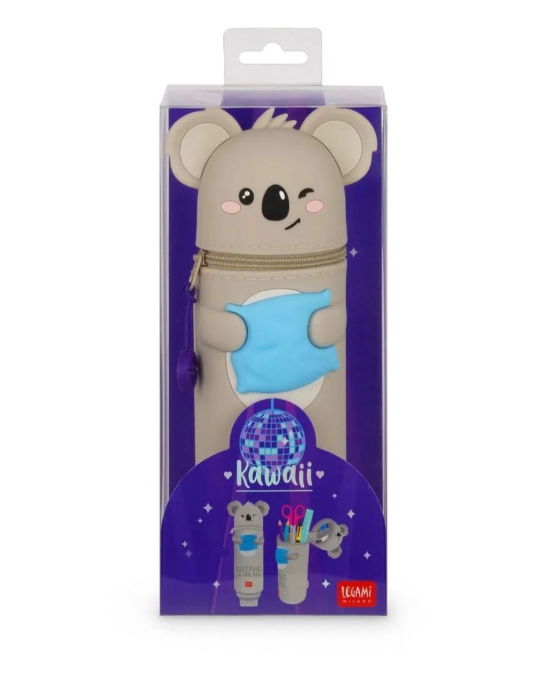 Legami Trousse en silicone souple 2 en 1 Kawaii Koala