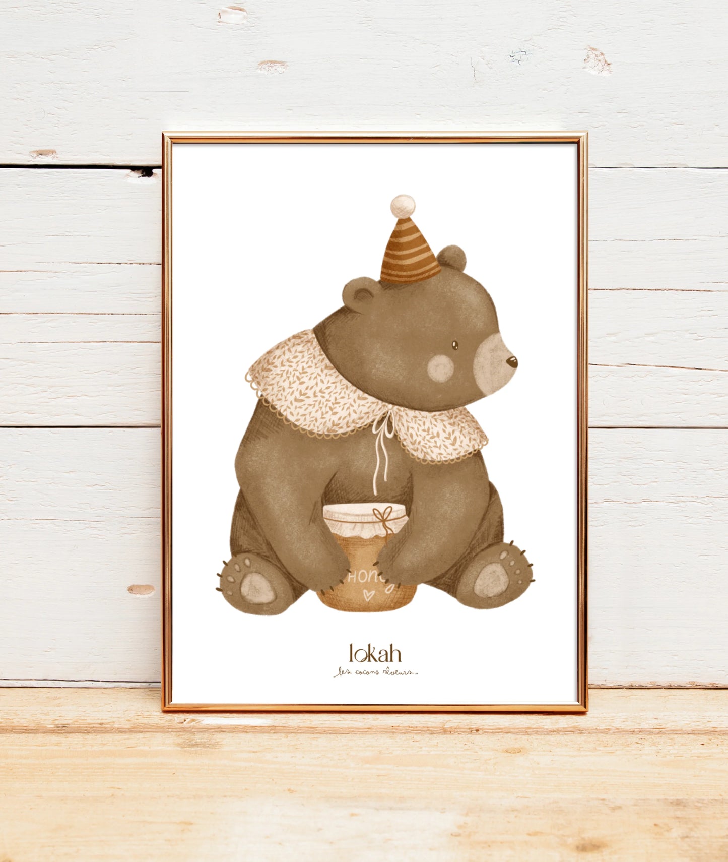 Affiche et cadre Ourson Forêt Enchanté