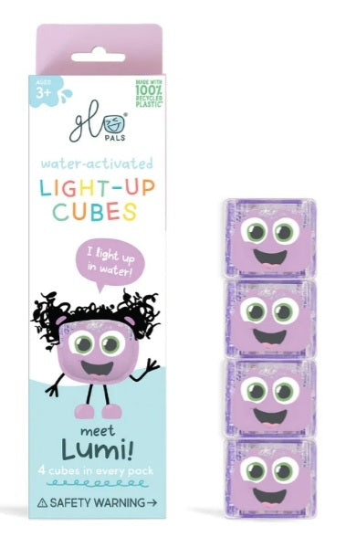 Glopals Lot de 4 cubes lumineux sensoriels Mauve