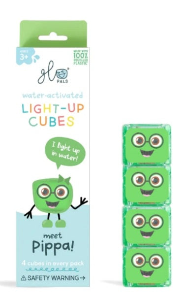 Glopals Lot de 4 cubes lumineux sensoriels Vert