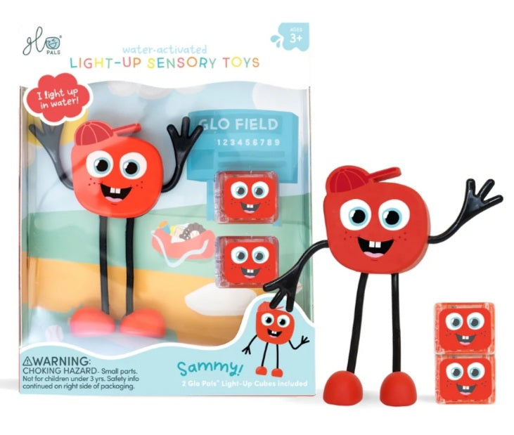Glopals Personnage lumineux et sensoriel Sammy Rouge