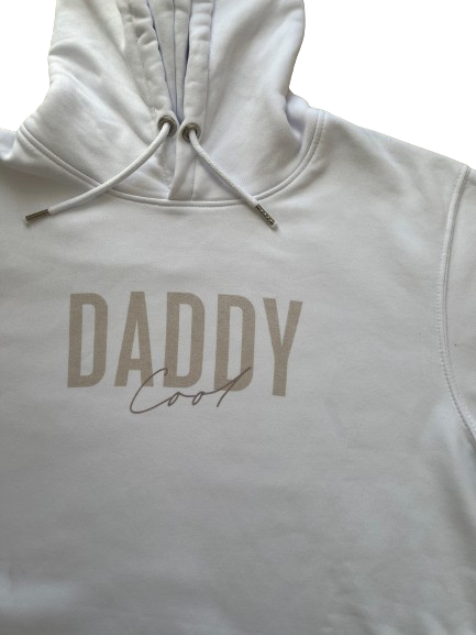 Sweat à capuche blanc "Daddy cool"