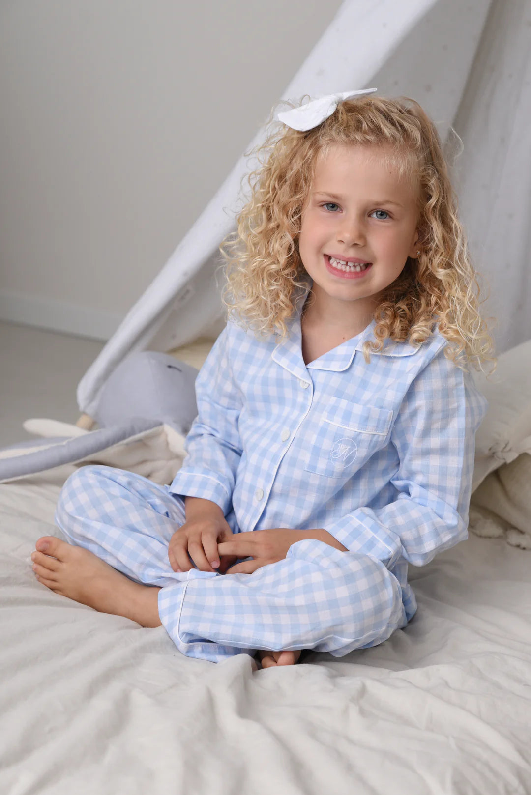 Pyjama Enfant Andrea Vichy Bleu 10 Novembre