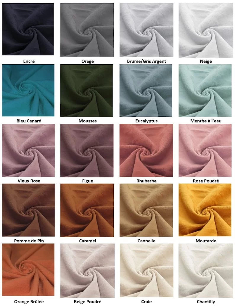 Fleur brodée "Je t'aime Maman" coloris rose poudré