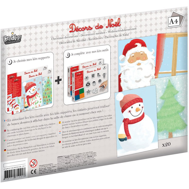 Kit supports feuilles "Décors de Noël"