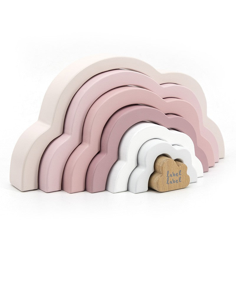Puzzle Arc-en-ciel Nuage Rose Label Label