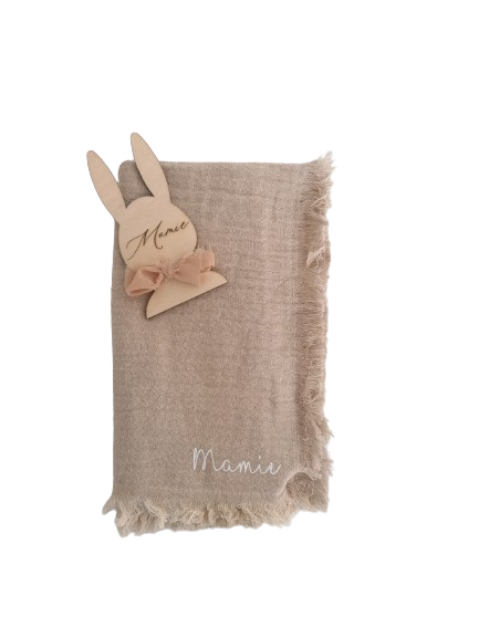 Serviette de table en gaze de coton "Mamie"