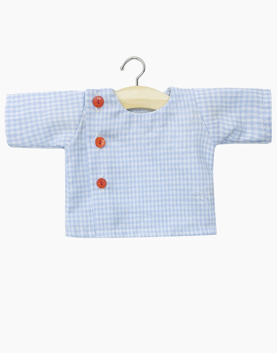 Minikane Blouse d'écolier vintage vichy ciel