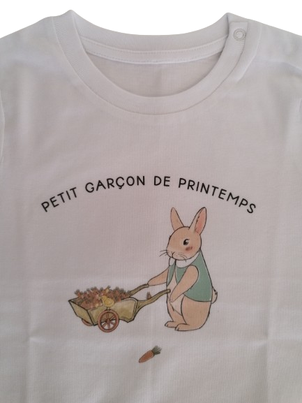 T-Shirt enfant Lapin "Petit garçon de Printemps"