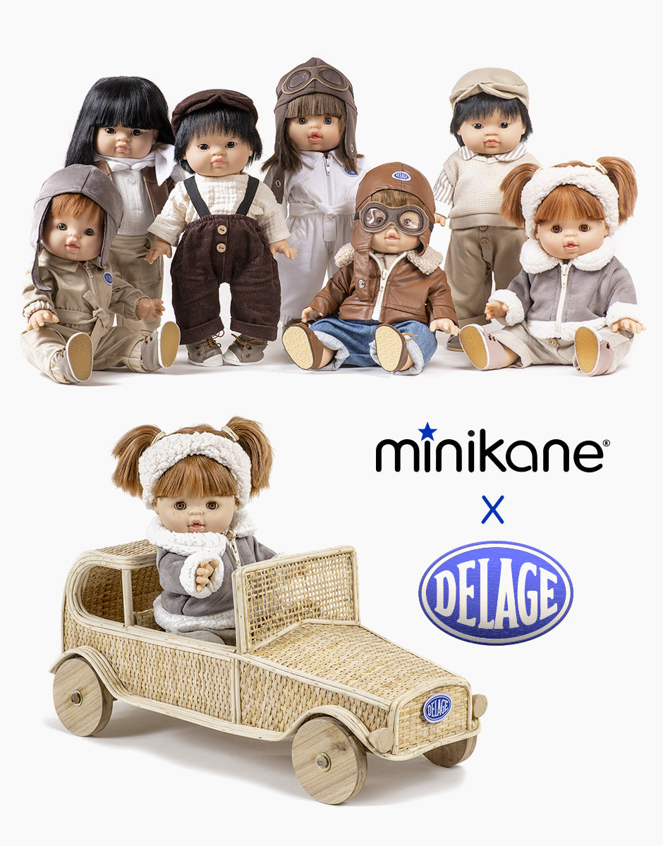 Minikane & Delage - Lunettes Wagner en gabardine marron