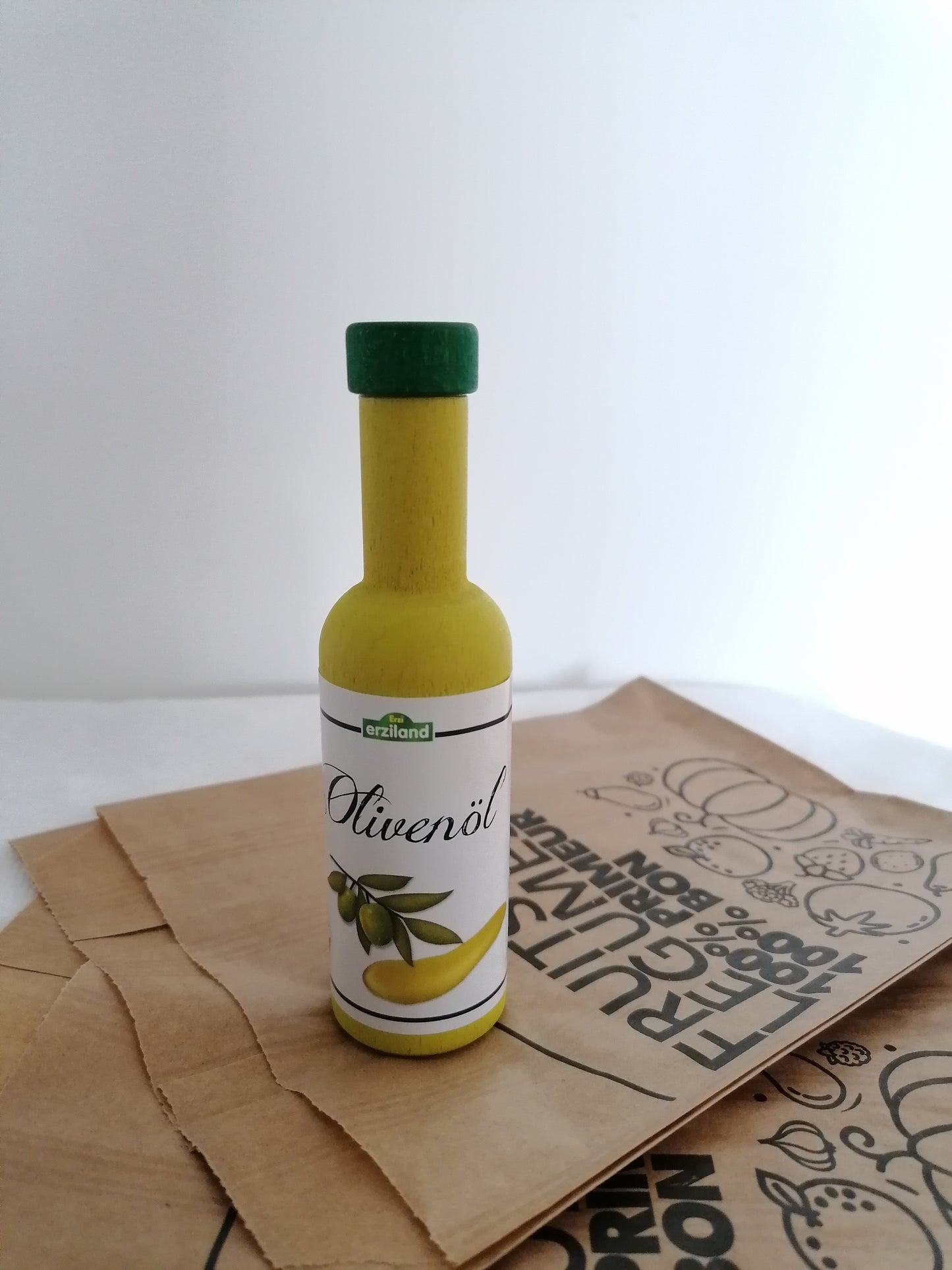 Erzi Bouteille huile d'olive en bois