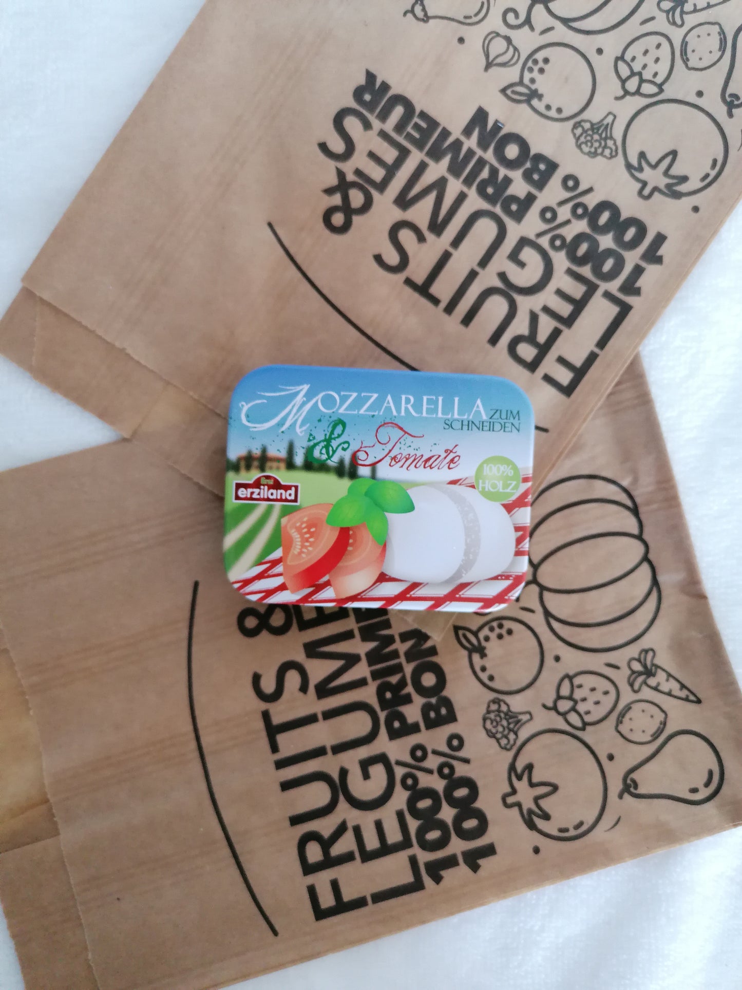 Erzi Boite tomate mozzarella et persil en bois