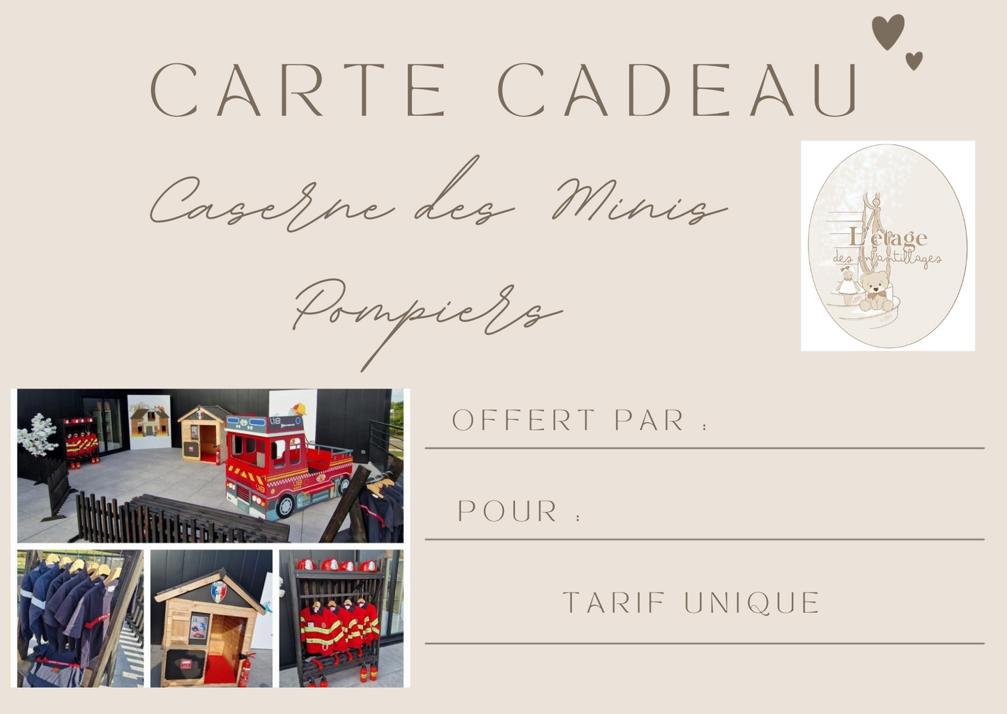 Carte-Cadeau Caserne des Minis Pompiers