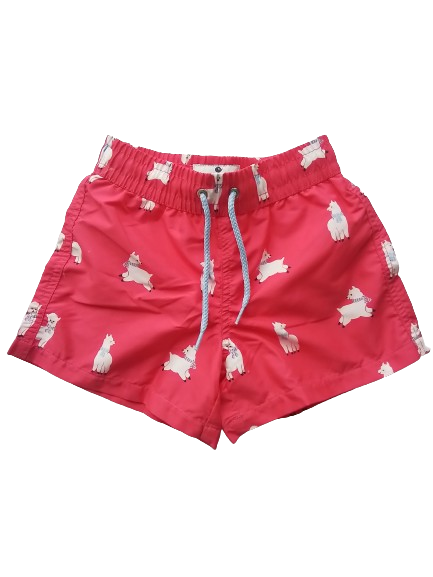 Short de bain motifs lamas