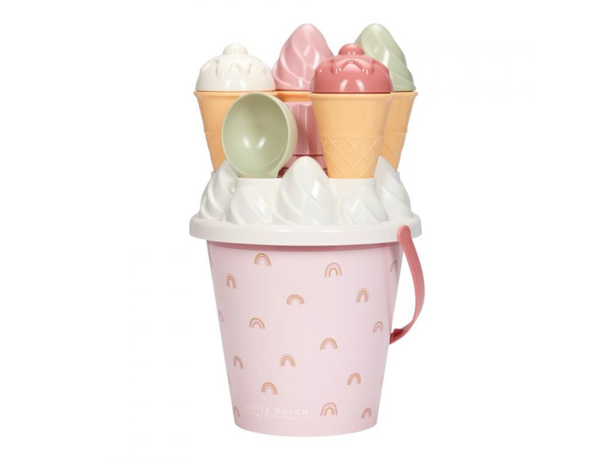 Set de plage rose glaces Little Dutch